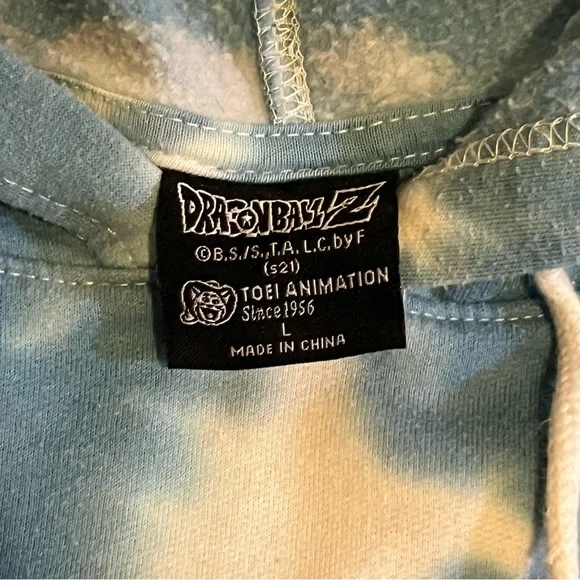 Dragon Ball Z Tie-Dye Hoodie blue and white - Picture 3 of 5